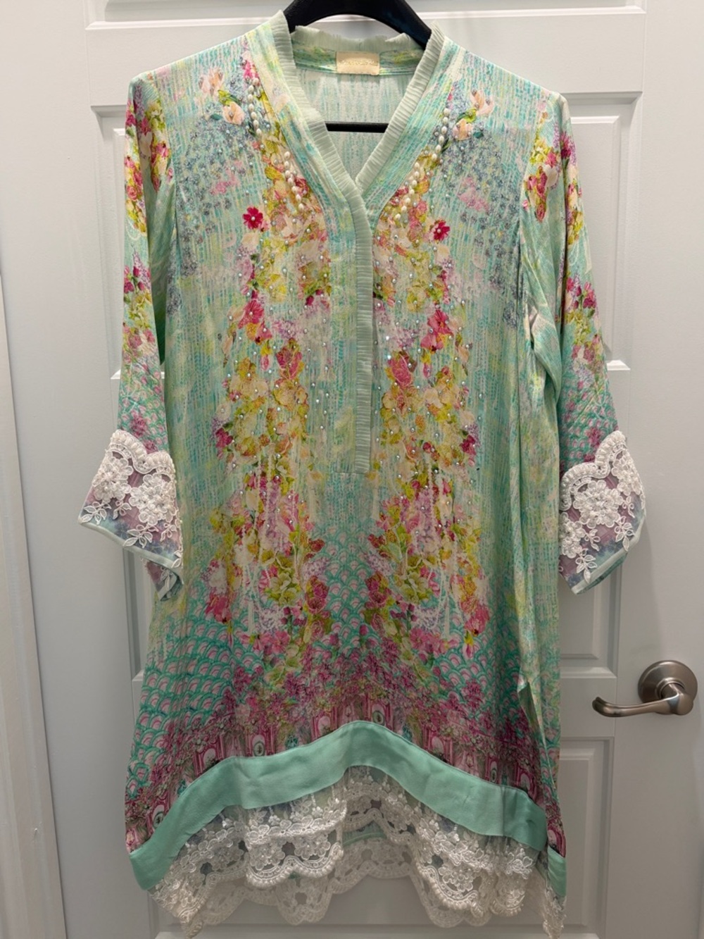 Farah Talib Aziz silk printed kurti